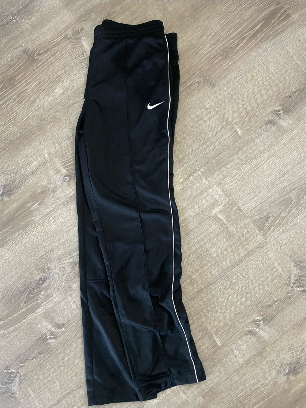 Nike Black Jogger Pants with White Piping